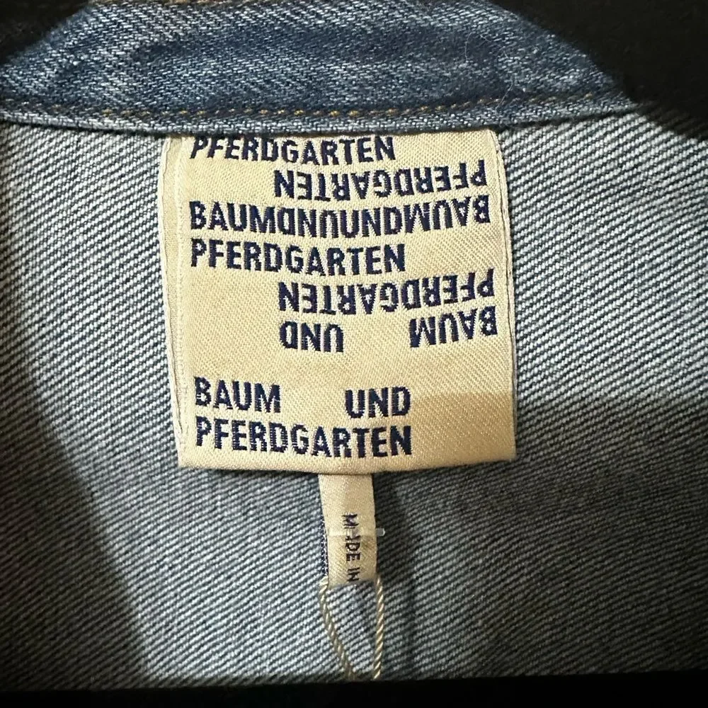 NWT $269 Baum und Pferdgarten x Anthropologie BEATRIX Denim M Button Front Jean